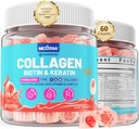 Multi Collagen Gefüllte Gummi für Frauen Zucker Free Biotin 10000mcg, Multivitamin Haar Haut und Nägel Vitamine für Haarwachstum, mit hydrolysiertem Collagen Peptide Keratin Hyaluronsäure MSM Vitamin B