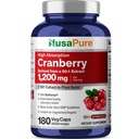 NusaPure Cranberry 60.000 mg 180 Veg Caps (Bioperine, Non-GMO, Vegan)