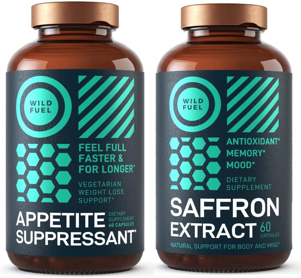 WILD FUEL Appetite Suppressant und Saffron Extrakt Kapseln Bundle