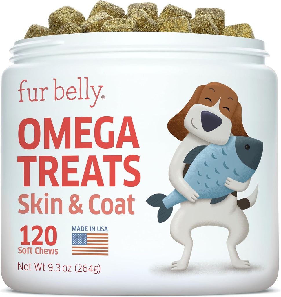 Lachsöl für Hunde - Wildes Alaskan Fischöl für Hunde - Omega 3 für Hunde - Itch Relief für Hunde - Hundegelenk Gesundheit - Hunde Allergy Relief- Hunde Itch Relief - 120 Hunde Fischöl Weiche Kauen