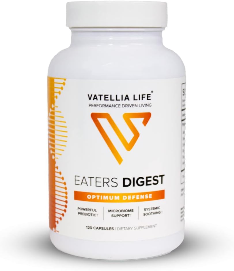 Vatellia Leben neu von Eaters Digest | Prebiotic | Probiotic | Verdauungsunterstützung | Gut beruhigend | Gesundes Gut Futter | Max Nährstoffaufnahme | 120 Kapseln (60-Tage Versorgung)