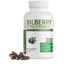 Bronson Bilberry Extra Strength Vaccinium Myrtillus, fördert Augengesundheit und unterstützt Gesunde Vision - Non GMO, 200 Vegetarische Kapseln