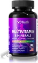 Multivitamin für Frauen und Mann, Servieren 13 essentielle Vitamine, 9 Mineralstoffe, Ashwagandha und Choline, Hilfe zur Erhöhung der Immunität, Erhaltung der Vitalität und Verbesserung der Hautgesundheit, 120 Kapseln