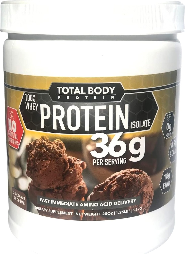 100% Whey Protein Isolate-No Artificial Ingredients-Gluten Free, Lactose Free, Complete Amino Acid Profile-Supports Muskelwachstum & Recovery-36g Pure Protein Per Serving-