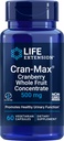 Lebensverlängerung Cran-Max®, 500 mg, Cranberry Ganze Frucht Konzentrat, fördert Urinary Tract Gesundheit mit leistungsstarken Antioxidantien, Glutenfrei, Vegetarisch, Non-GMO, 60 Kapseln