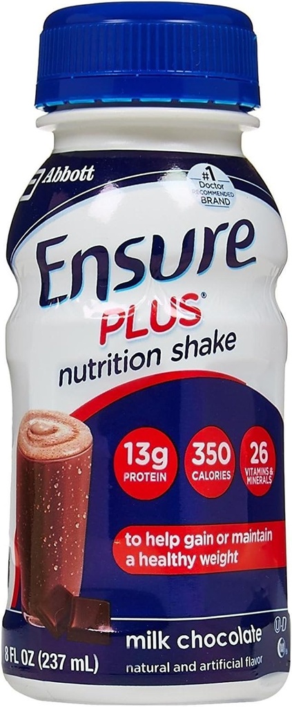 Ensure Plus Nutrition Shake Bottles - Milchschokolade - 8 oz - 6 pk