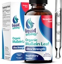 Mullein Tropfen für Lunge, 2 Fl. Oz, Mullein Blatt Extrakt für Lunge Erdbeeren Geschmack, Mullien Lung Detox und Cleanse, Mullen Tincture Unterstützung für gesunde Atmung