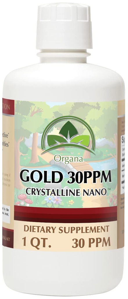 Organa Pure Crystalline Liquid Gold Supplement - 30 PPM - Kolloidale Mineralien 32 Unze