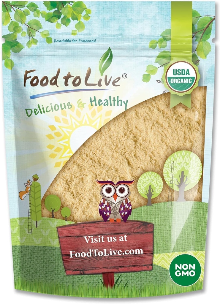 Essen zum Leben - Bio Lion's Mane Mushroom Powder, 8 Unzen - Erhöhen Sie Ihr Gehirn Wellness mit Premium, Non-GMO, Natürliche und Vegan Superfood zum besseren Fokus