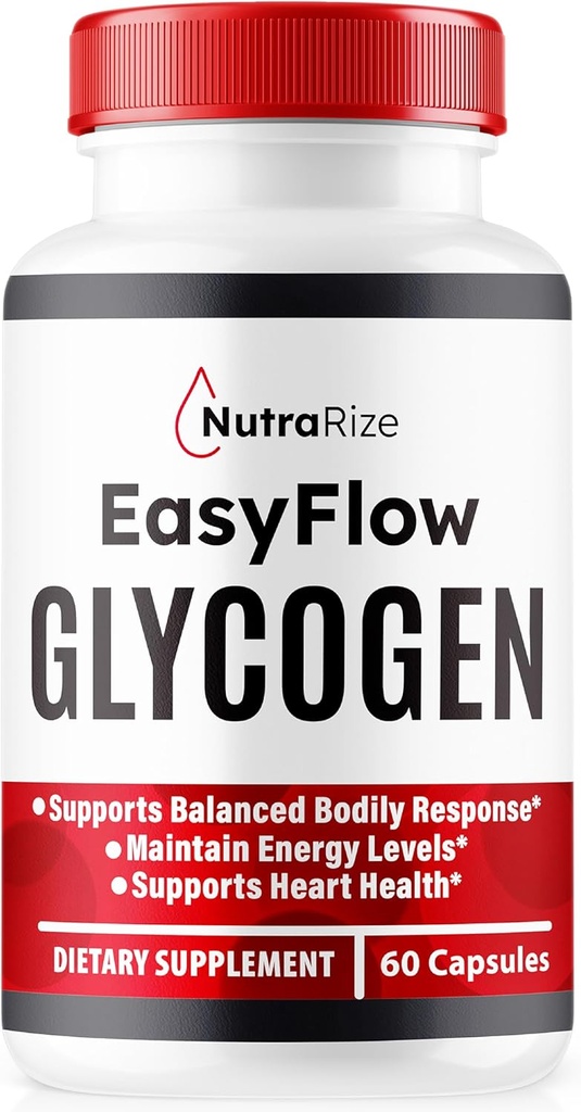 NutraRize Easy Flow Glycogen, EasyFlow Glycogen Support Kapseln, Easy Flow Glyco Optimizer, Official EasyFlow Glyco Optimiser Caps, Easy Flow Detox Cleanse, Easy Flow Glycol (60 Kapseln)