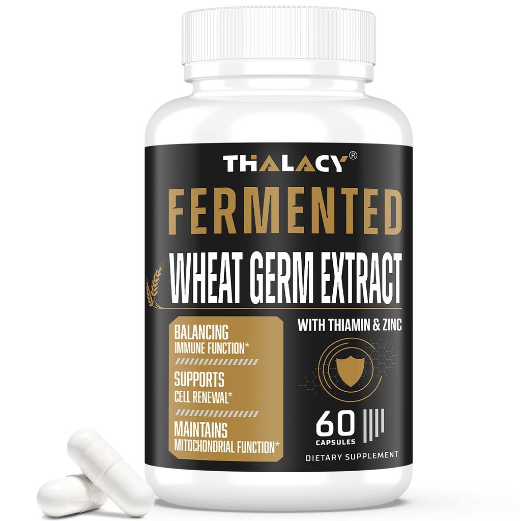 Spermidine Supplements 13mg - 1300mg Wheat Germ Extract Capsules Potent Formula with Higher Spermidine Content and Zinc for Healthy Aging, Daily Immune System and Cell Renewal, 60 Capsules