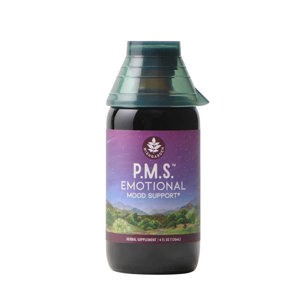 WishGarden Kräuter PMS Emotional für Frauen - Herbal PMS Support Supplement für Frauen mit Vitex Berry & Blue Vervain, PMS Mood Swing Relief & PMDD Relief Supplement, Emotionale Unterstützung während PMS, 4oz
