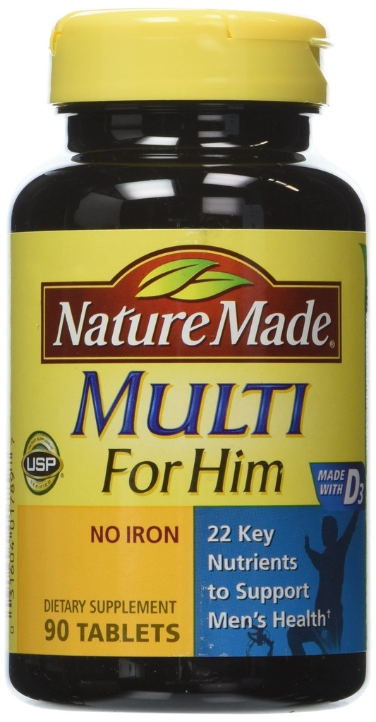 Natur gemacht Multivitamin für ihn, Männer Multivitamin für tägliche Ernährungsunterstützung, 90 Tabletten (Pack von 3)