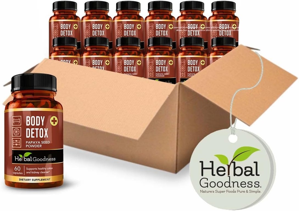 Body Detox Capsules 60caps - Full Body Detox Cleanse für Damen und Herren - Colon Broom und Colon Cleanser für einen kompletten Belly Reset - Support Gut Health - Made in USA