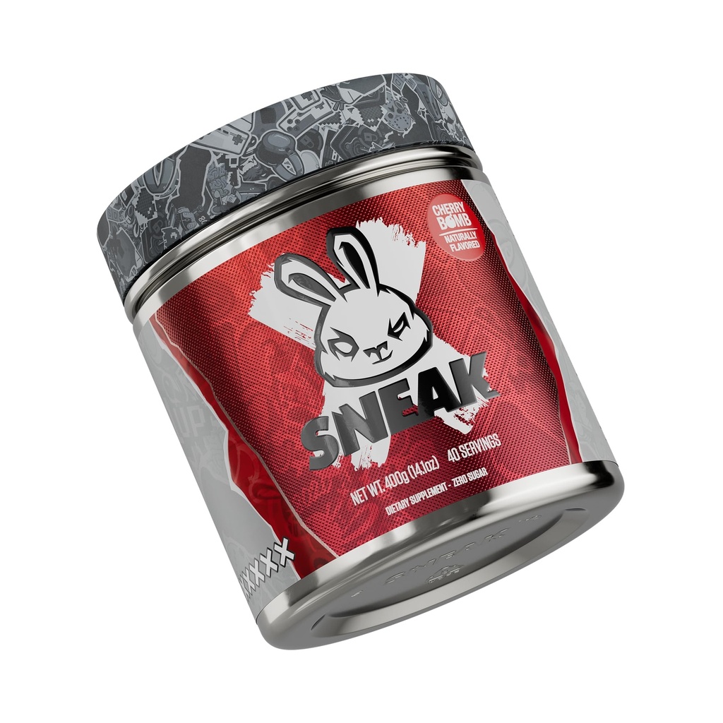 SNEAK Energy Drink Powder | Cherry Bomb | Kein Zucker. Keine Nasties. Nur natürliche Koffein, Fokus-Boosting Nootropics | 40 Servierungen