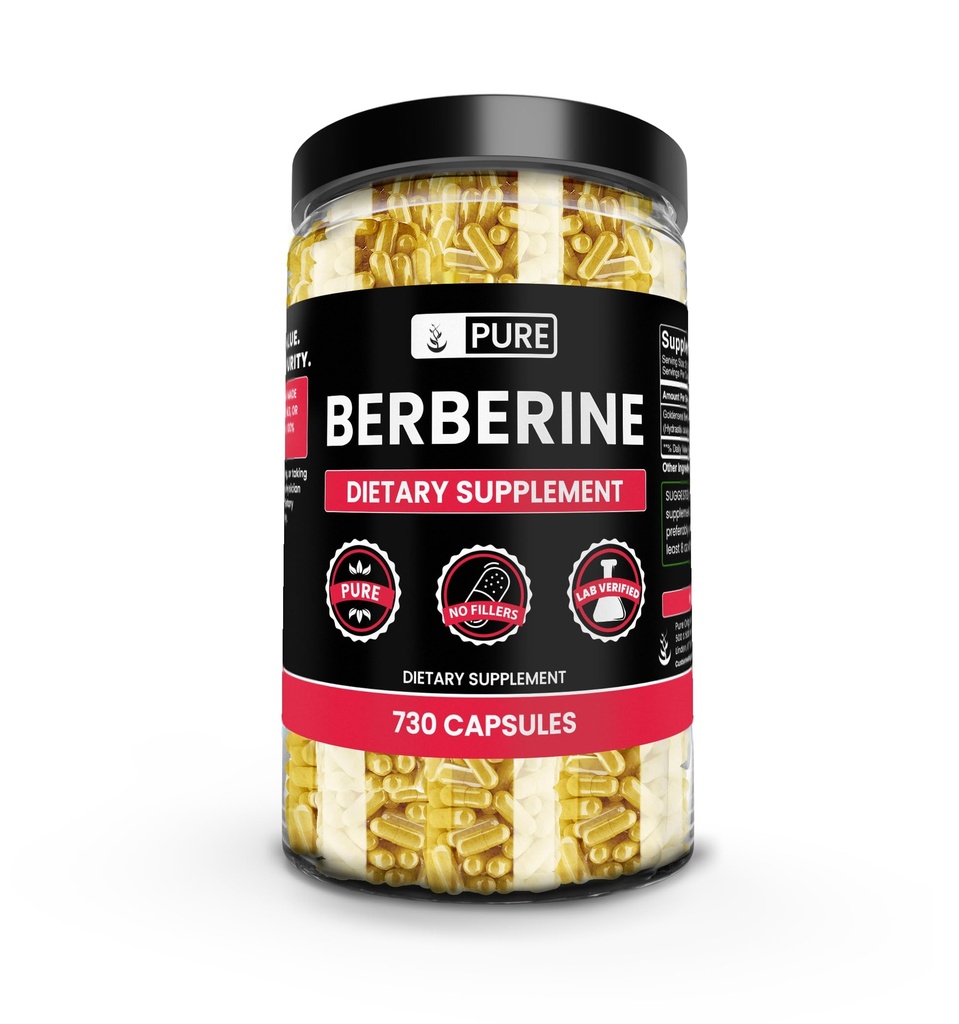 PURE ORIGINAL INGREDIENTS Berberin (730 Kapseln) Kein Magnesium oder Reisfüller, Immer rein, Lab Verifiziert