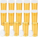Pill Bottles Leer mit Kappen (14 Packung), 8 Dram Small Plastic Medicine Bottle Easy Open Prescription Medication Container Vials Clear Travel Pill Bottle Case