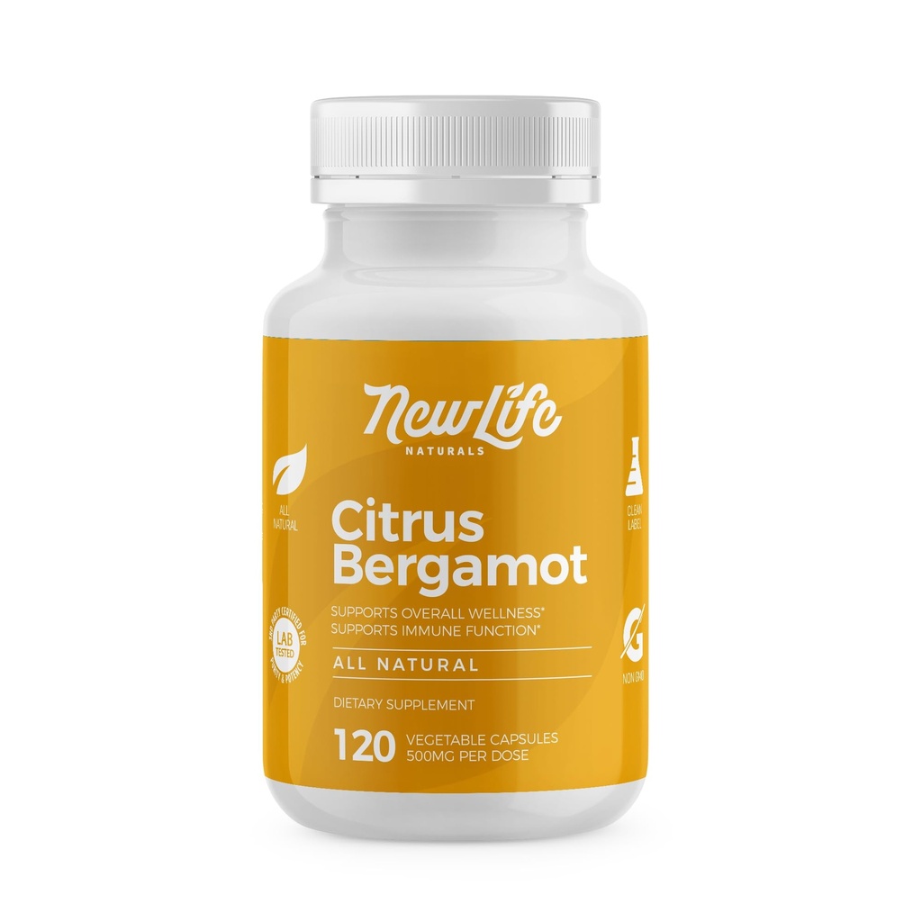 NewLife Naturals Citrus Bergamot Ergänzungen 500 MG für Cholesterol Support- Cholesterol Supplement - 120 Veggie Kapseln