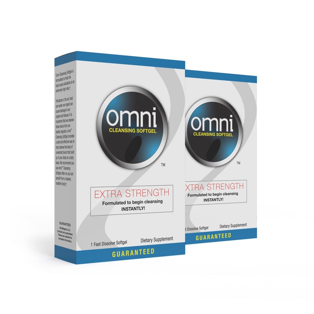 Wellgenix Omni Herbal Cleanse Detox - Extra Strength Detoxifying Softgel - Ganzkörper-Detox-System - Schnelles Eintägiges Reinigen (2 Pack)