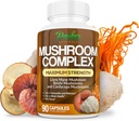 Parker Naturals Mushroom Complex Capsules, Premium Lions Mane, Cordyceps und Reishi Mushroom Supplement, Maximum Strength Organic Mushrooms Supplement, 90 Kapseln