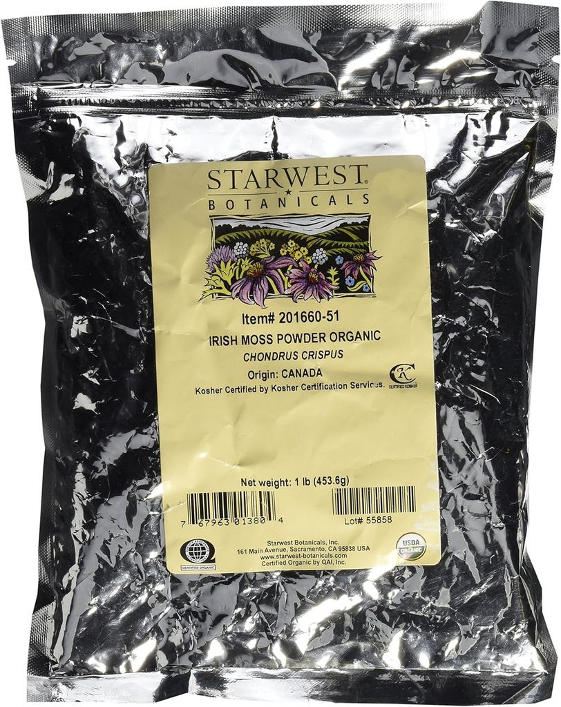 Starwest Botanicals Organic Irish Moss Powder, 1 Pfund