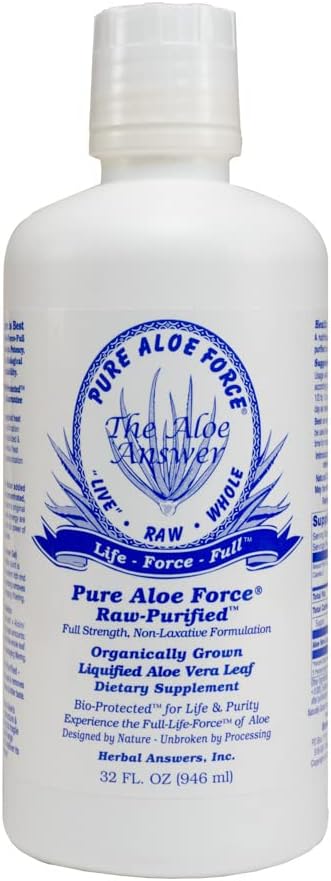 HERBAL ANSWERS Aloe Force - Pure Aloe Vera Nahrungsergänzungsmittel, 32oz