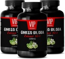 VIP VITAMINS Ginkgo biloba für Teens - Ginkgo Biloba Leaf 120mg - für Gesunde Gehirnfunktion (3 Flaschen - 150 Kapseln)
