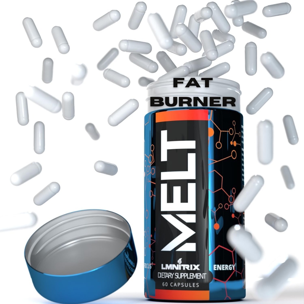 MELT - Best Thermogenic Fat Burner für Männer und Frauen - Appetite Suppressant Pillen für schnelle Gewichtsverlust - Energie-Booster und Mental Focus Supplement - Diät Pillen That Work - 60 caps