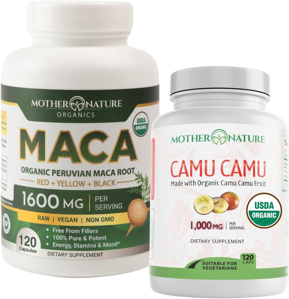Bio Vitamin C + Maca Wurzelkapseln – Natürliche Energie und Immununterstützung