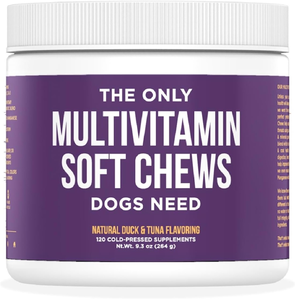 Natürliche Rapport Hund Multivitamin - Die einzigen Multivitamin weichen Kauen, die Hunde brauchen - 120ct enthalten Zink, und Manganese zu unterstützen Funktionen und halten Hund gesund