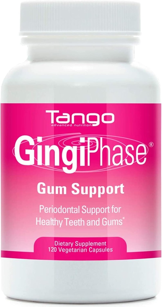 GingiPhase Natural Herbal Dental Support Supplement für gesunde Zahnfleisch, Zähne und Jaw Zirkulation (120 Kapseln)