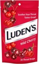 Luden's Throat Drops Wild Cherry 30 Drops (3 PACK)