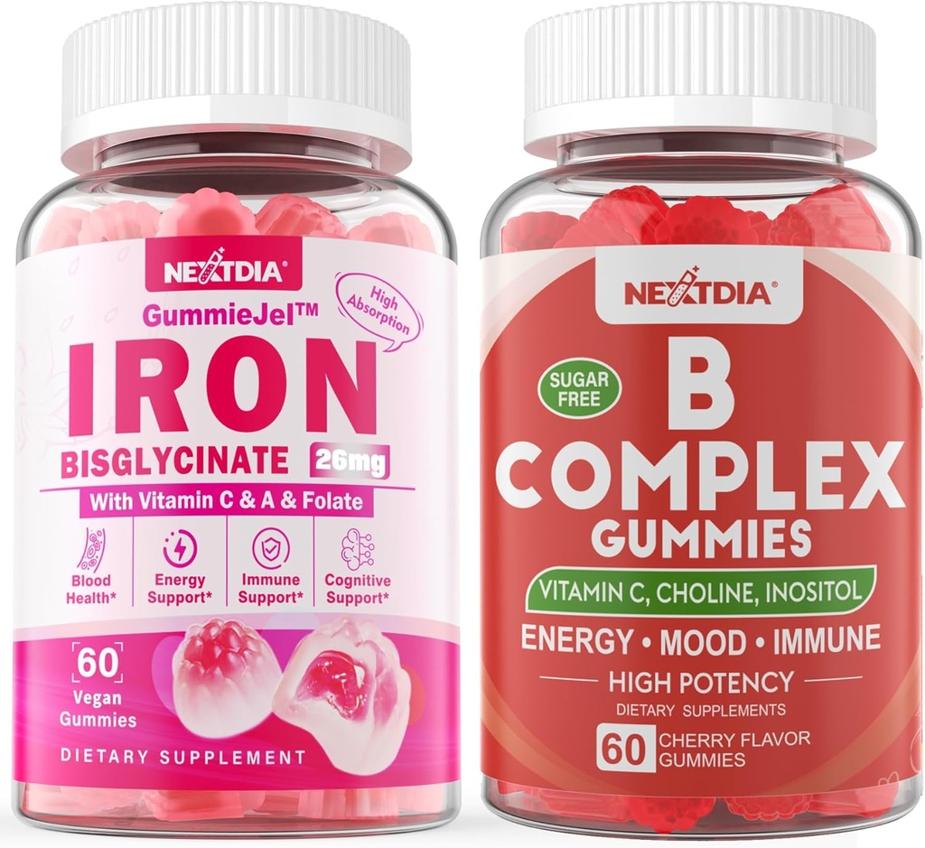 Vitamin B Complex Gummies & Iron Filled Gummies 26mg