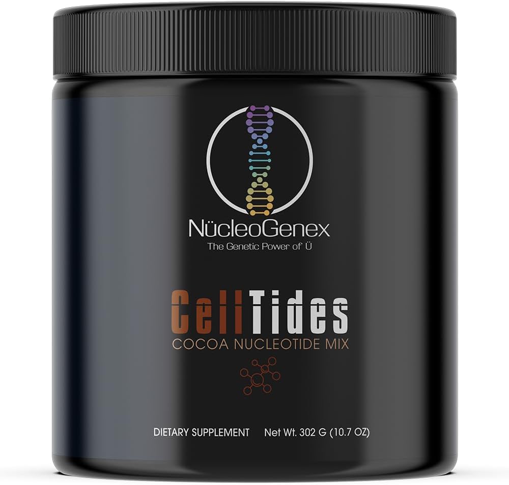CellTides Cocoa Flavor - Nucleotid-Based Nutritional Supplement for Enhanced Cellular Health - Unterstützt Verdauungs-, Nährstoffabsorption und Mikroflora-Wachstum - Net Wt. 302g