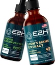 E2H: Flüssiger Chlorophyll und Lion's Mane Mushroom | Vegan, Non-GMO - 2 Fl Oz Jeder (4 Fl Oz Total) - Bundle