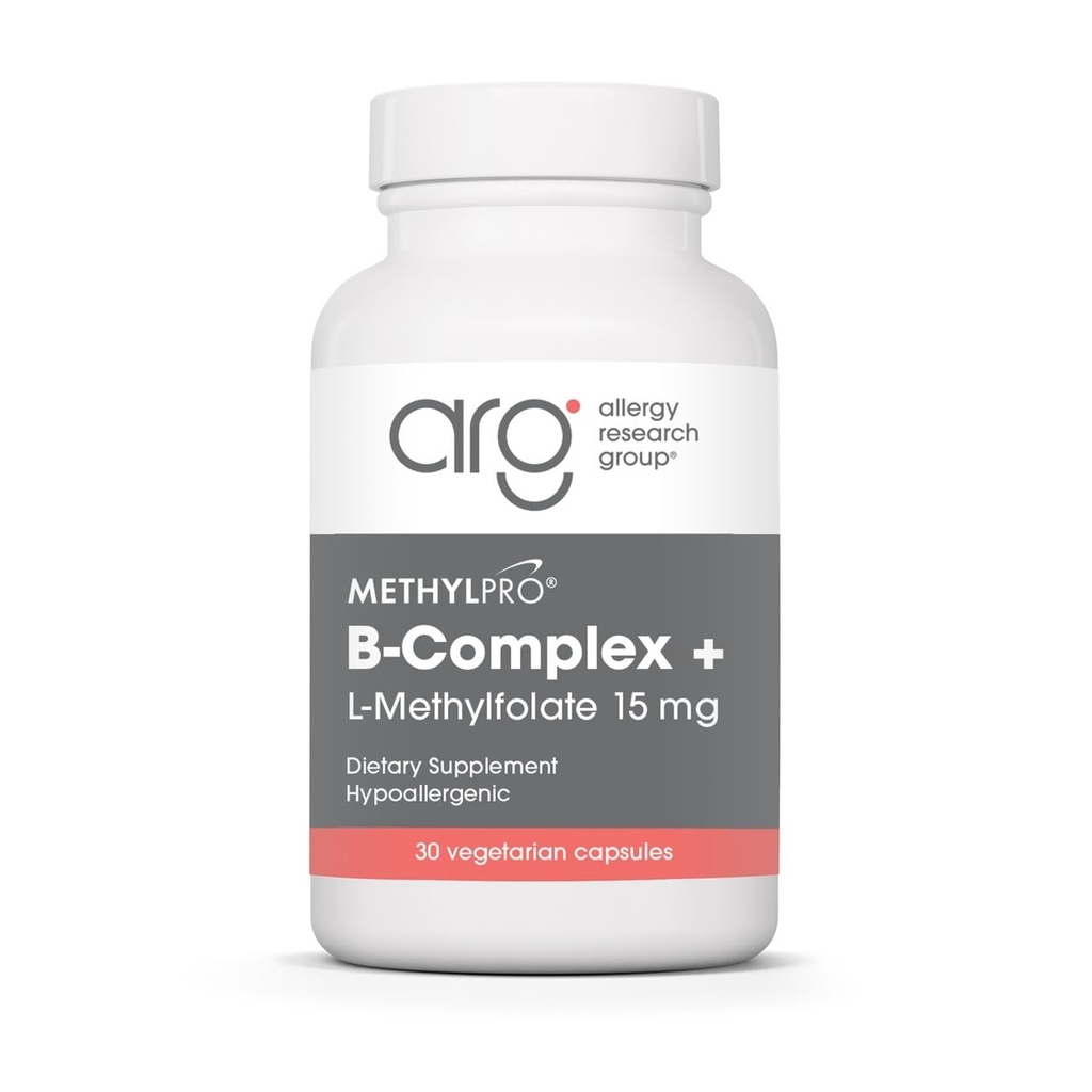 MethylPro B-Complex + L-Methylfolat 15 mg - Methylierter Vitamin B-Komplex für Frauen und Männer, Cellular Energy Support mit Folat, Niacin und Biotin, VIT B Supplement - 30 Vegan Kapseln
