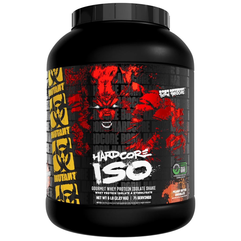 Mutant ISO Surge Whey Protein Isolate Pulver Acts schnell zu helfen, Muskel, Masse und Stärke, 5 lb - Peanut Butter Schokolade