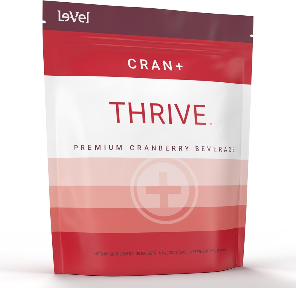 Le-Vel Thrive Cran+ | Kräuterergänzungspulver für Urinary Tract Health | mit D-Mannose, Cranberry, Apple Cider Essig & Antioxidantien | 30 Packungen