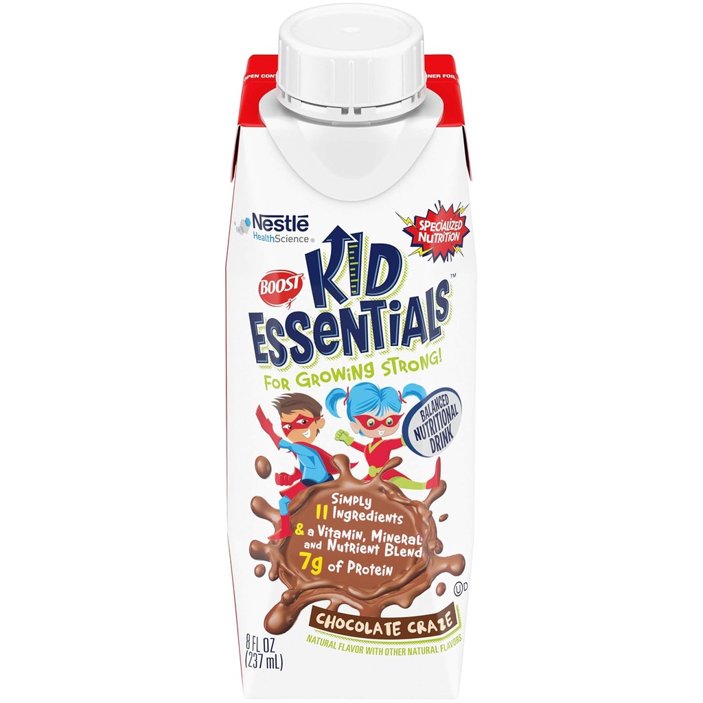 BOOST Kid Essentials Balanced Nutritional Drink für Kinder, Schokolade Craze, 8 fl oz (Pack von 16)