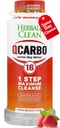 Herbal Clean Qcarbo16 Same-Day Detox Cleanse Drink (16 fl oz) - Strawberry Mango Flavor Full Body Cleanse* Detox Drink für Moderate Toxin Level*, Vitamin B2 und Vitamin B12 für Männer & Frauen