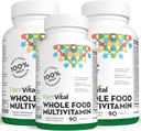 Plantvitale Ganze Lebensmittel Multivitamine mit 42 Superfoods Raw Veggies und Früchte Vitamine Erde Energie Früchte und Gemüse ergänzen reine Obst- und Gemüsezusätze - 270 Tabletten