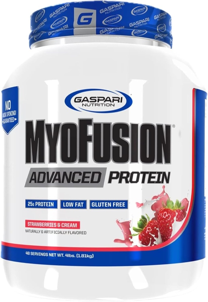 Gaspari Nutrition Myofusion Advanced Protein Powder, Erdbeeren und Creme, 4.59 Pfund