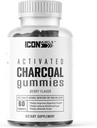 Charcoal Gummies | Aktivierte Charcoal | Natürliche Entgiftung | Alleviates Gas & Bloat | Vegan | 60 Count