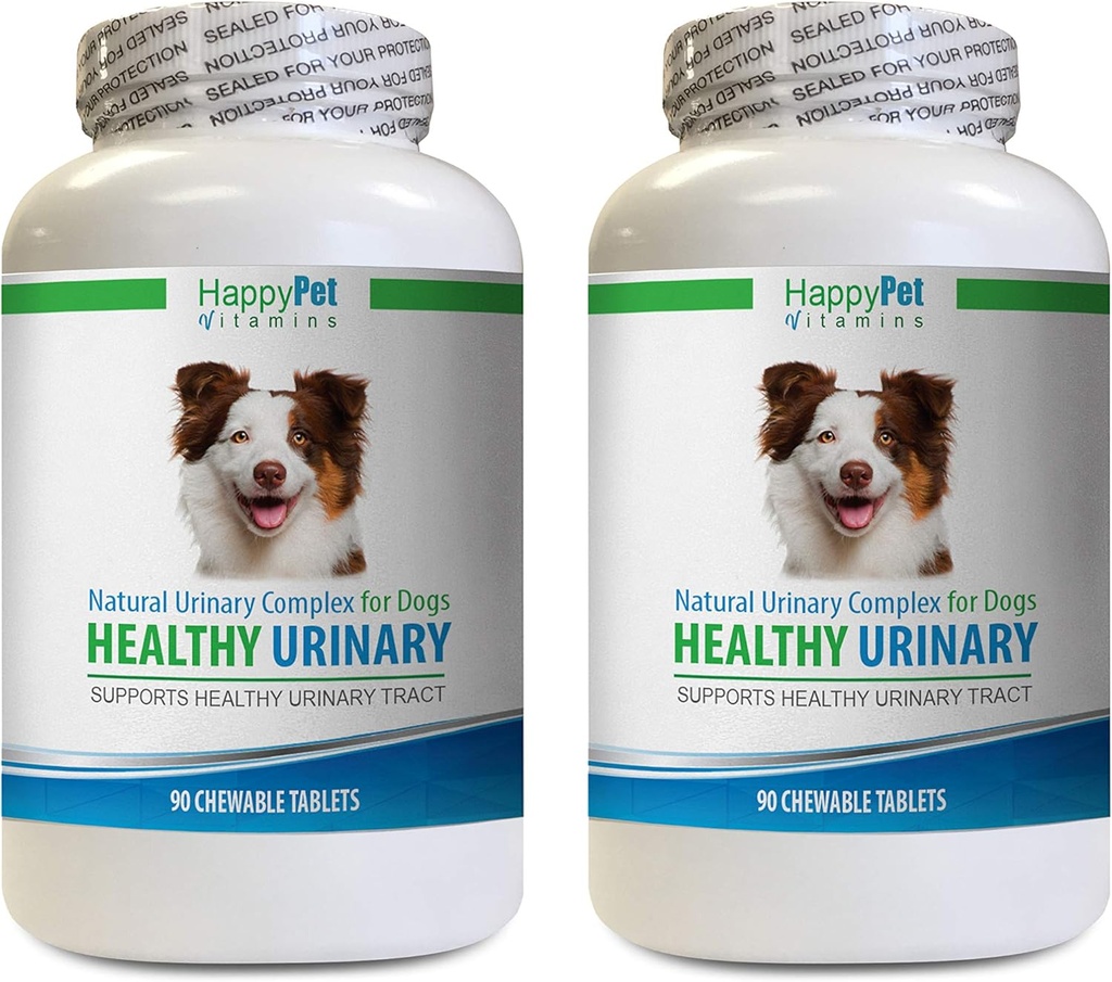 Alle Natural Bladder Control Supplement für Hunde - Dog Natural Urinary Health Complex - Full Bladder Health and Control - UTI Lösung - Hundepflege - 2 Flaschen (180 Tabs)