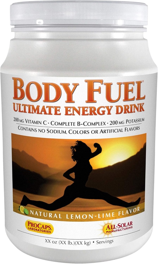 ANDREW LESSMAN Body Fuel 60 Servierungen, Zitronen-Lime Flavor - Nutritische Mischung von komplexen Kohlenhydraten und Fructose für sofortige und nachhaltige Energie, mit hoher Potenz B-Komplex und Vitamin C