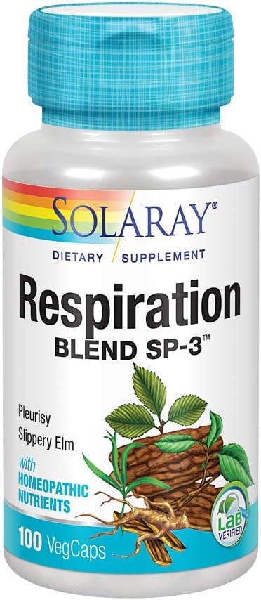 SOLARAY Atmungsmischung SP-3 | Kräutermischung w/Cell Salt Nährstoffe helfen gesunde Atmung | Non-GMO, Vegan | 50 Servierungen | 100 VegCaps zu unterstützen