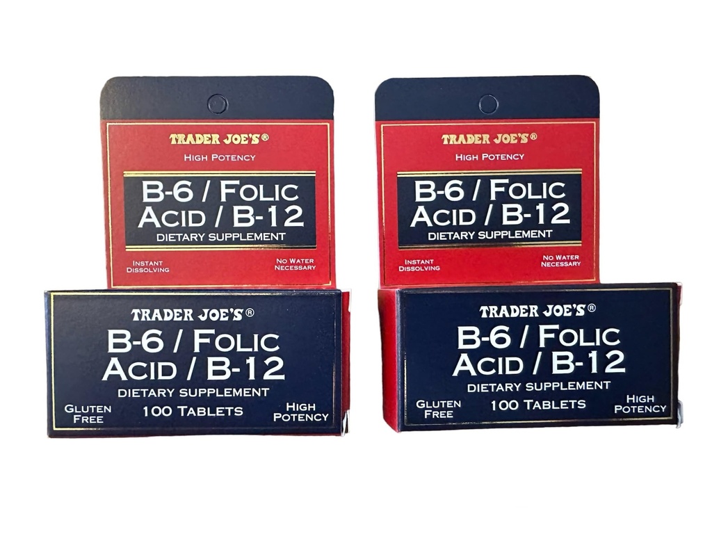Trader Joe's B-6 / Folsäure / B-12 Nahrungsergänzung (200 Tabletten - 2 Packung)