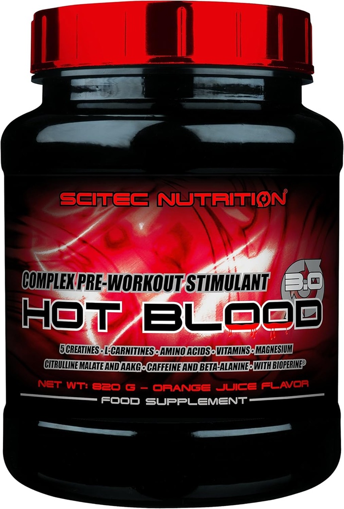 Scitec Nutrition Hot Blood 3.0-1.81 Pound, Orangensaft (Pre-Workout Supplement)