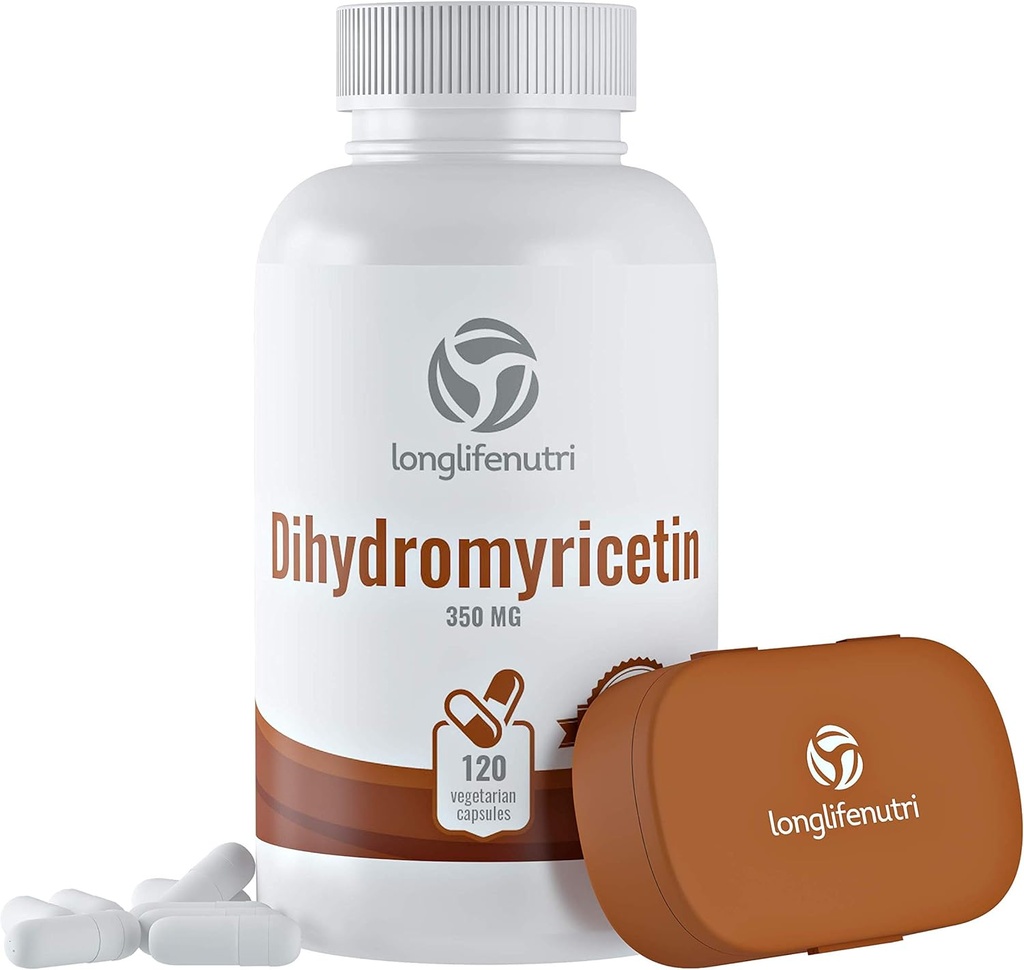 LongLifeNutri Dihydromyricetin DHM 350mg - 120 Vegetarische Kapseln - Kräuterergänzung mit Hovenia Dulcis Extract - Made in USA