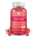 Calcium Citrate 1200mg Gummie mit Vitamin D3 K2 - Kaubares Calcium Magnesium Zink d3 Ergänzung mit Sea Moss Extrakt für Knochen, Zähne, Immununterstützung für Damen und Herren, Weiße Pfirsich Flavor - 60 Gummie